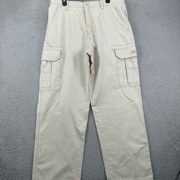 Unionbay Mens Cargo Pants 36X34‎ Beige Pocket Utility Flat Front Outdoor Camping - Picture 1 of 10